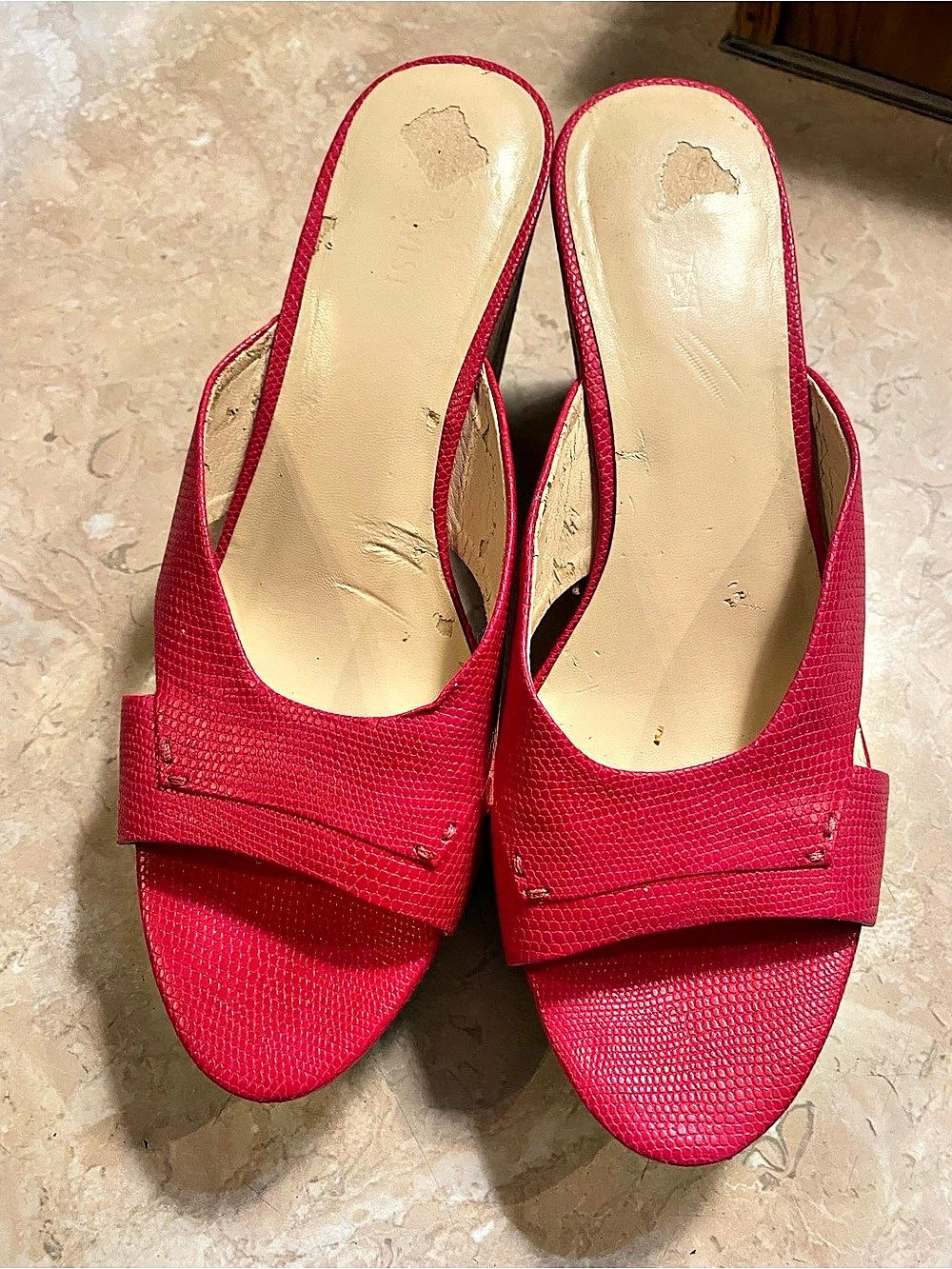 Nine West Jingology Pink Wedge Sandals US 11 M